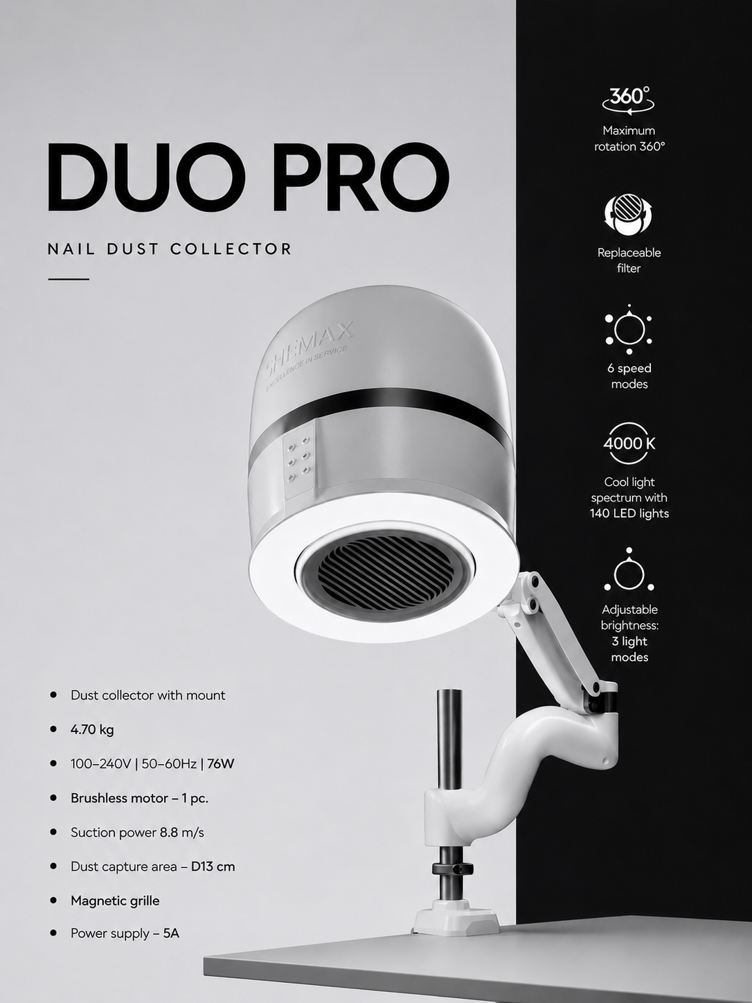 SheMax DUO PRO Dust Collector