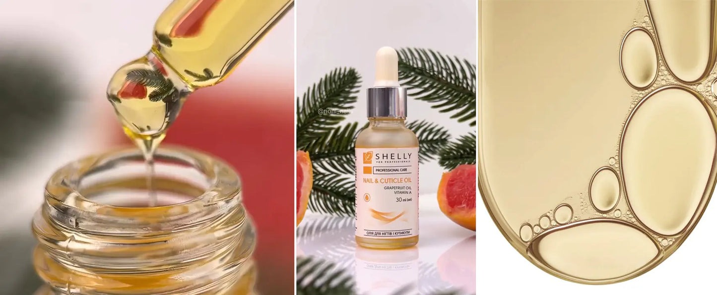 Shelly Nail & Cuticle Oil – Grapefruit Extract & Vitamin A, 30 ml
