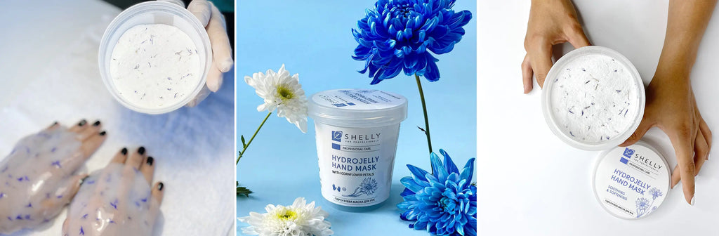 Shelly Hydrogel Hand Mask with Cornflower Petals, 200 g