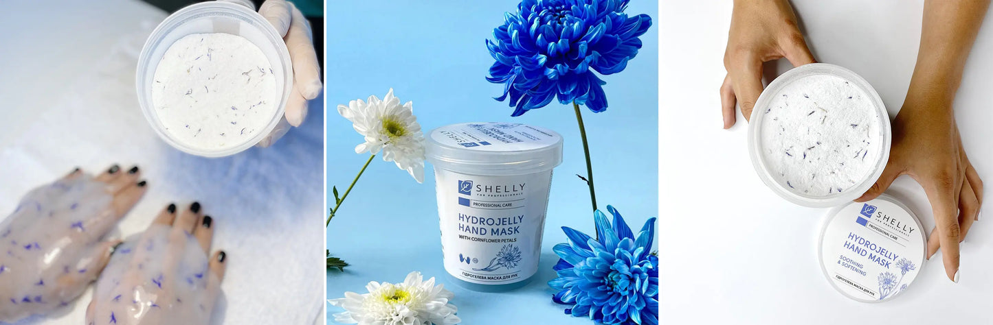 Shelly Hydrogel Hand Mask with Cornflower Petals, 200 g