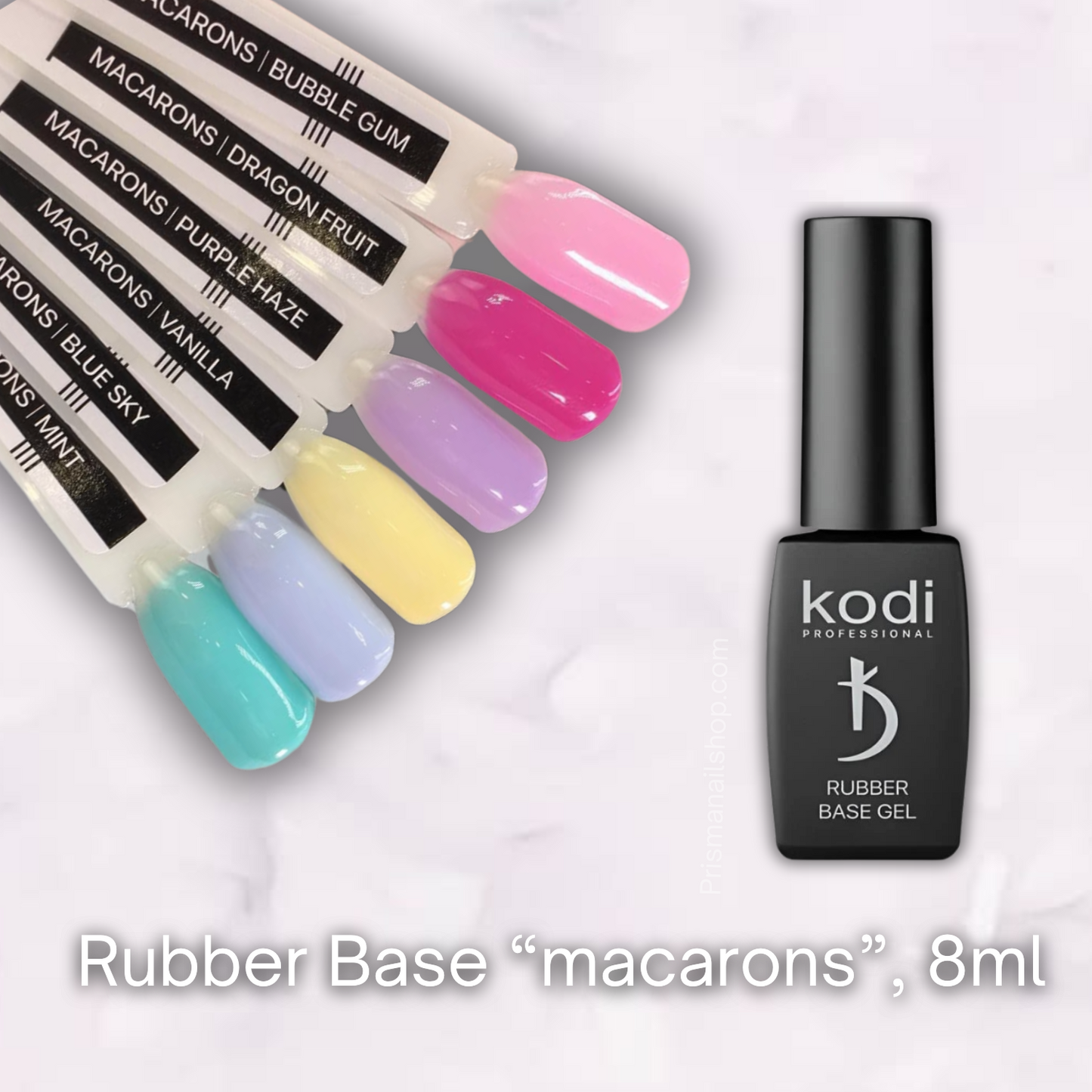 KODI "Macarons" Rubber Base Gel, 8ml