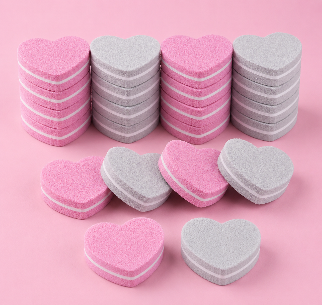 Disposable Heart Buff Files, 50pcs
