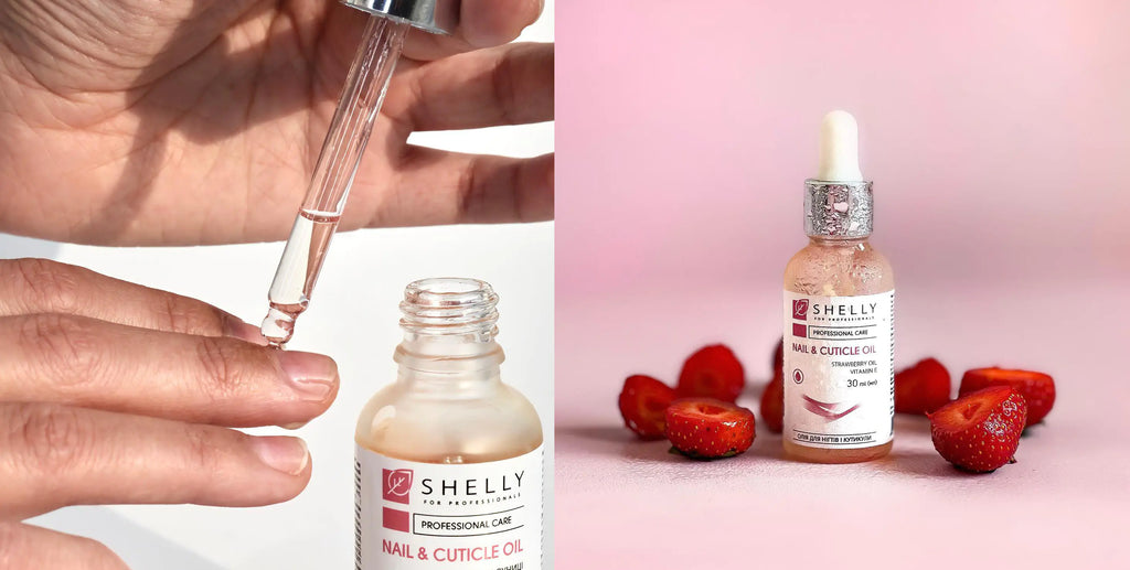 Shelly Nail & Cuticle Oil – Strawberry Extract & Vitamin E, 30 ml
