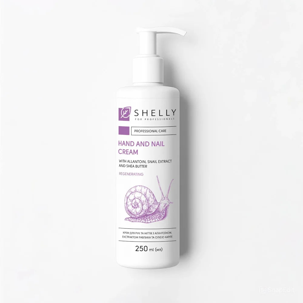 Shelly Hand & Nail Cream with Allantoin, Snail Extract & Shea Butter, 250 ml