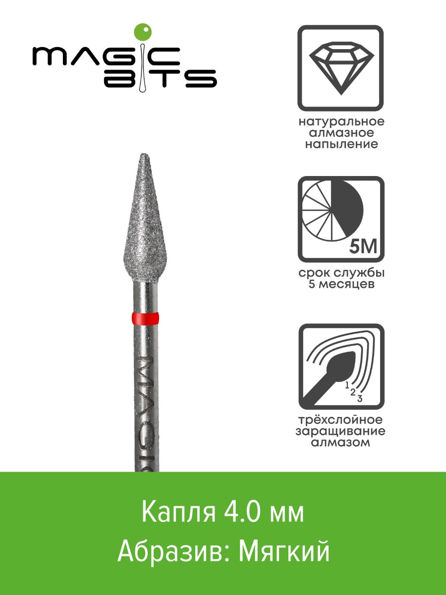 MAGIC BITS Drop 4mm Shape Nail Bit