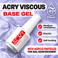 BSG ACRY Viscous clear base gel 20 ml with acrylic particles for nail reinforcement