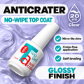 BSG Anticrater no-wipe clear top coat 20 ml with a glossy, mirror-like finish