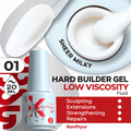 BSG KONFITYUR Hard Builder Gel Low Viscosity 20 ml — 01 Milky, English product card