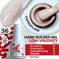 BSG KONFITYUR Hard Builder Gel Low Viscosity 20 ml — 36 Linen Beige, English product card