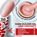 BSG KONFITYUR Hard Builder Gel Low Viscosity 20 ml — 38 Pink Stardust, English product card