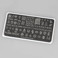 Swanky stamping plate, #104 "Punk Rock"