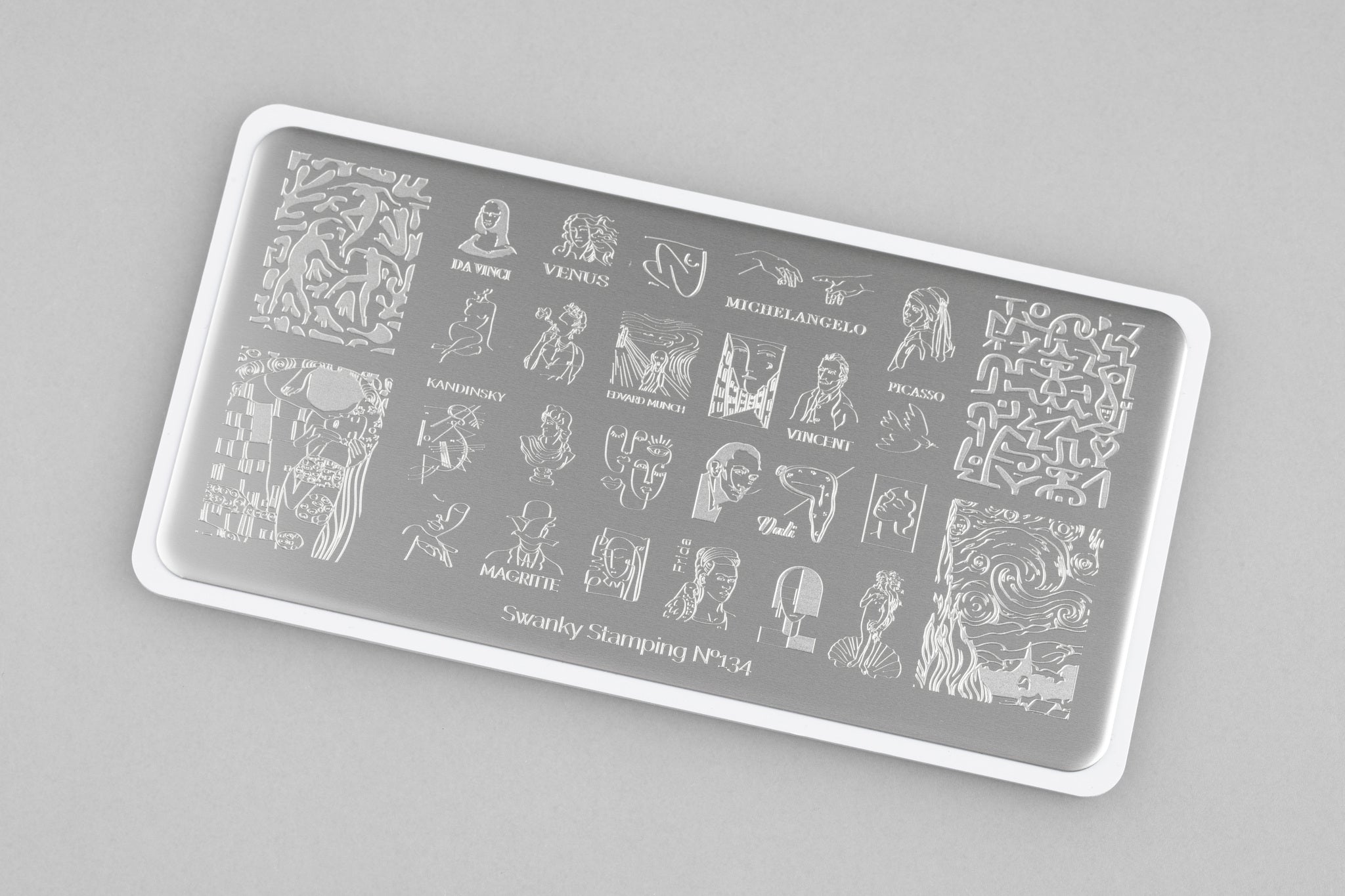 Swanky stamping plate, #134 “Salvador Dalí”