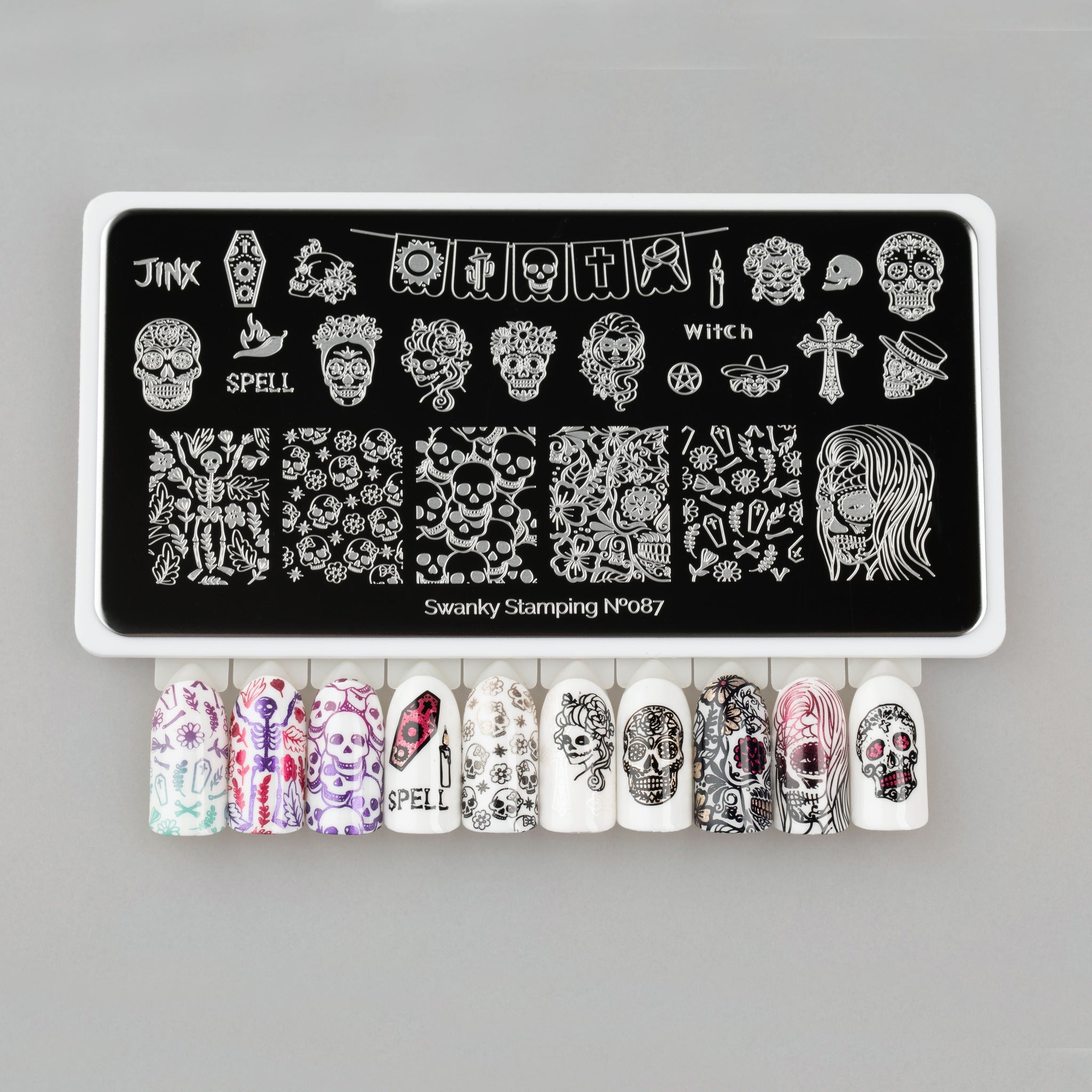 Swanky stamping plate, #087 "Día de los Muertos"