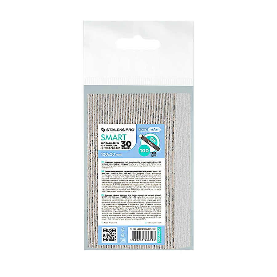 Staleks Disposable Files Soft base, 100grit  (30 pcs)