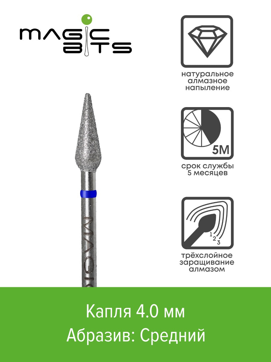 MAGIC BITS Drop 4mm Shape Nail Bit