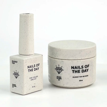 NAILSOFTHEDAY No Wipe Glossy Top Coat, with UV filters