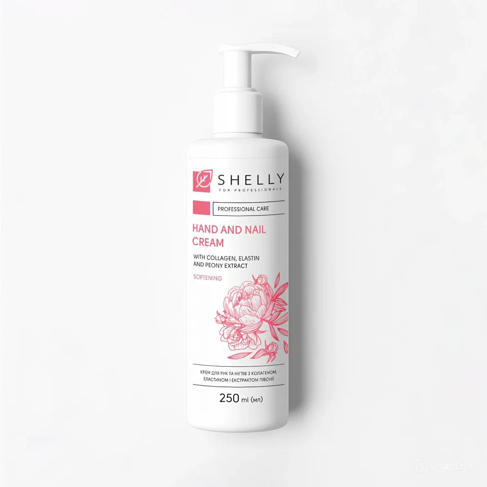 Shelly Hand & Nail Cream with Collagen, Elastin & Peony Extract, 250 ml