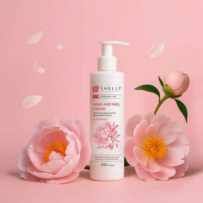 Shelly Hand & Nail Cream with Collagen, Elastin & Peony Extract, 250 ml