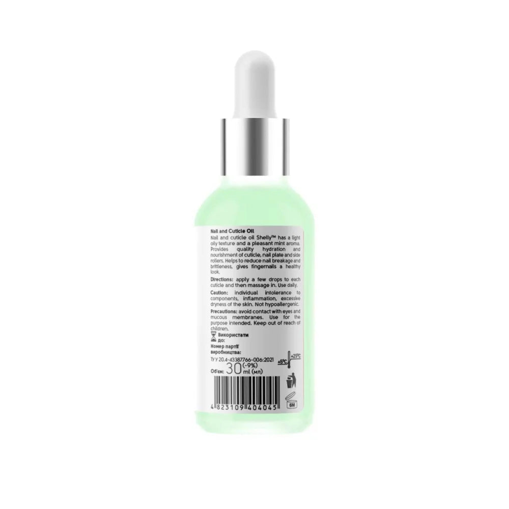 Shelly Nail & Cuticle Oil – Moroccan Mint Extract & Tea Tree Oil, 30 ml