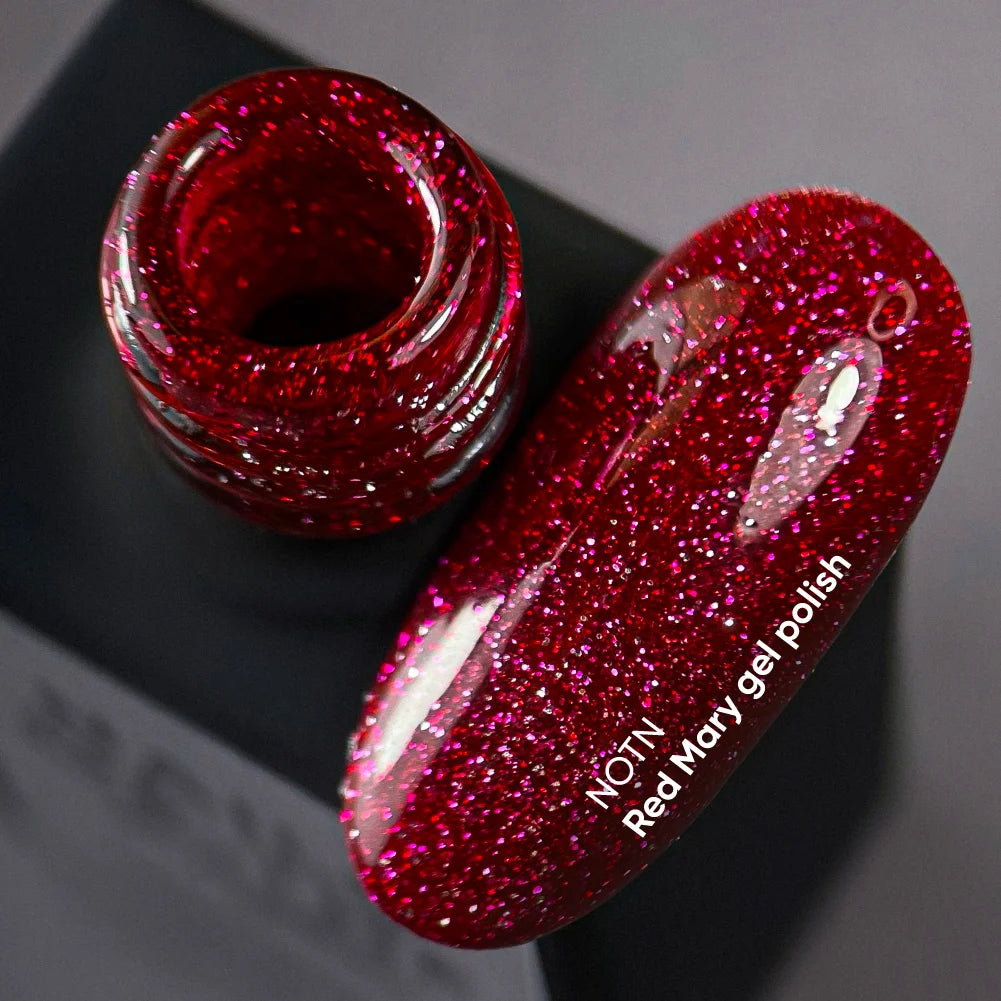 NAILSOFTHEDAY Reflective gel polish, RED MARY 10 ml