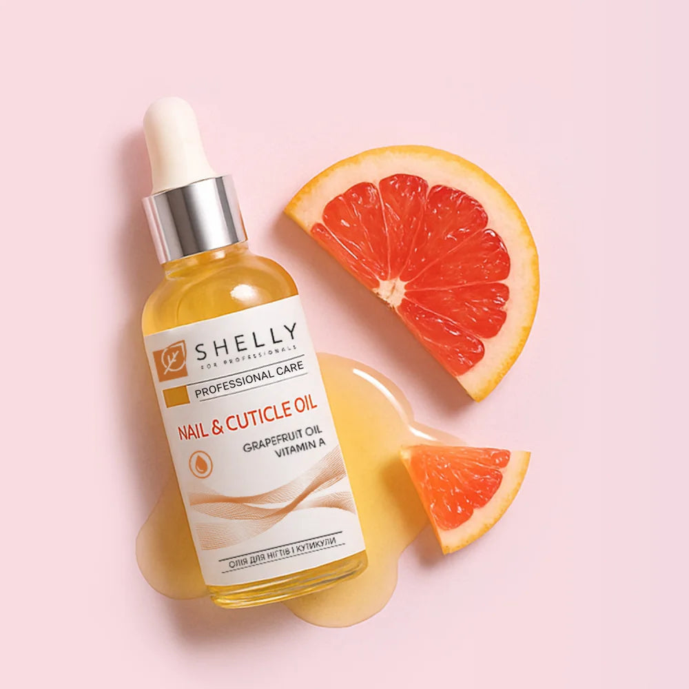Shelly Nail & Cuticle Oil – Grapefruit Extract & Vitamin A, 30 ml
