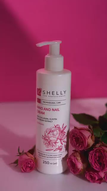 Shelly Hand & Nail Cream with Collagen, Elastin & Peony Extract, 250 ml