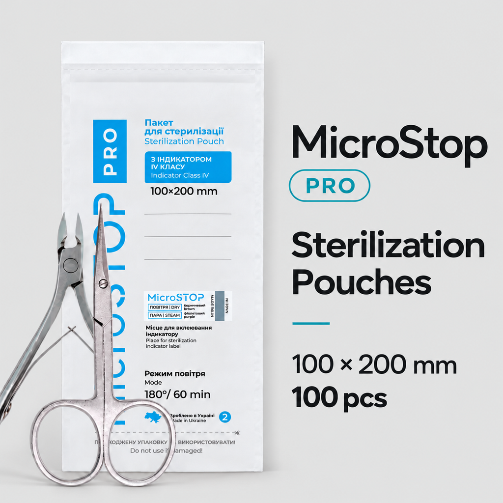 MicroStop Sterilization Pouches PRO 100×200 mm (100 pcs)
