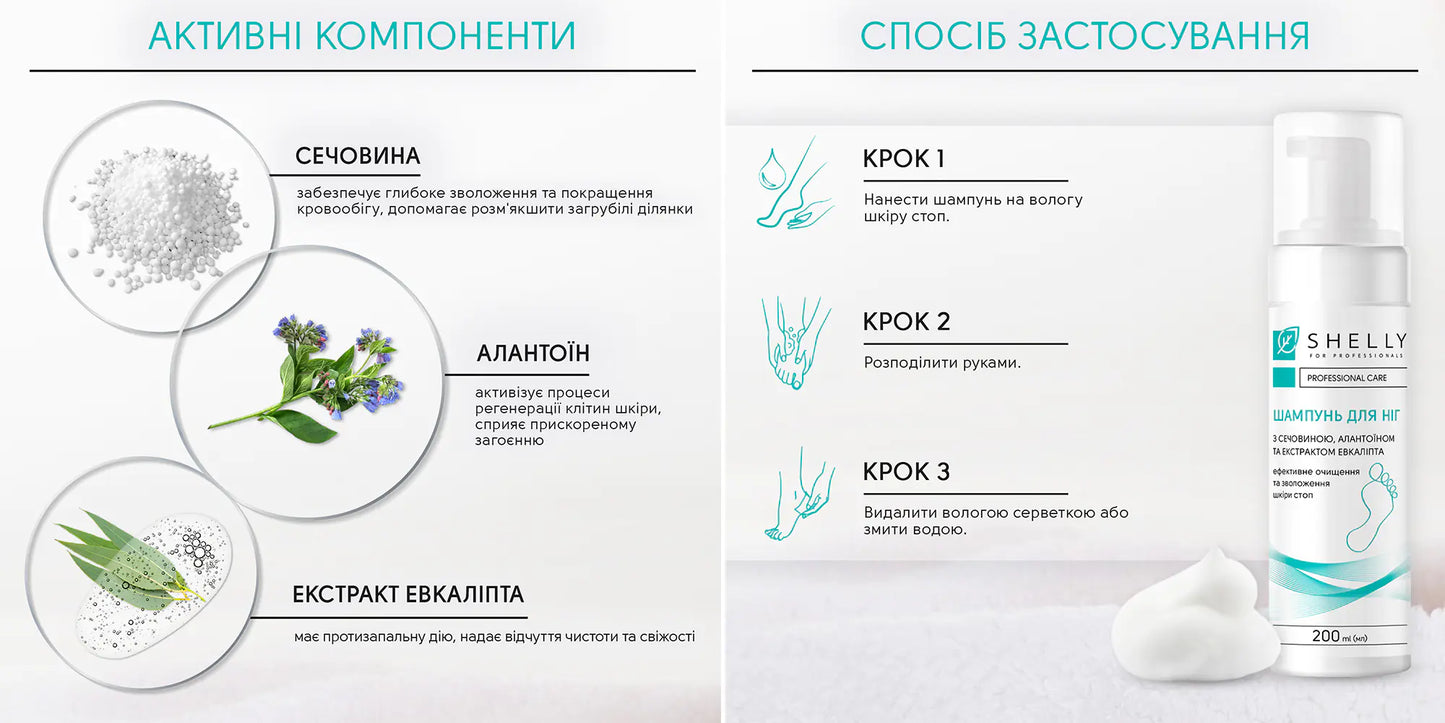 Shelly Foam Shampoo Foam with Urea, 170ml