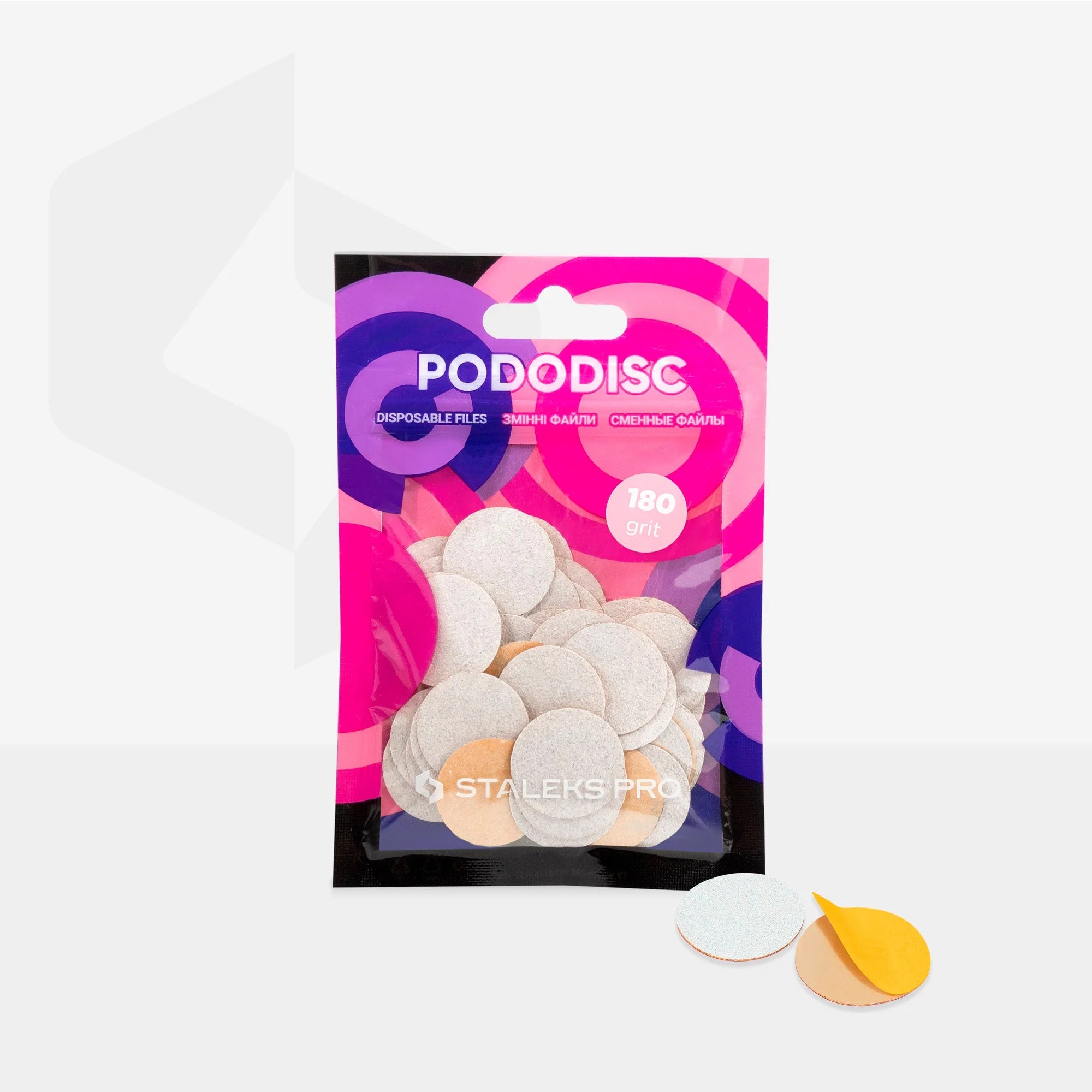 Staleks 180 grit, 25 mm, SOFT pads disposable disks (50pcs)